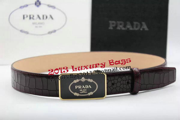 Prada 35mm Belt Croco Leather PB1128B