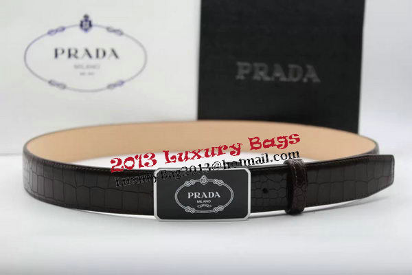 Prada 35mm Belt Croco Leather PB1128B