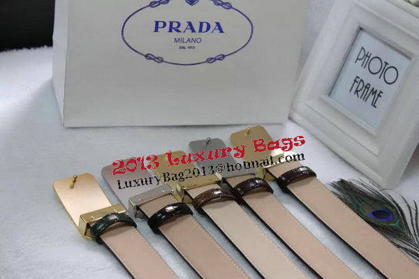 Prada 35mm Belt Croco Leather PB1128B