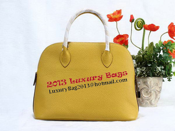 Hermes Bolide 31CM Calfskin Leather Tote Bags H509083 Yellow