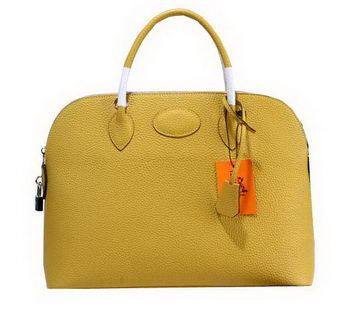 Hermes Bolide 37CM Calfskin Leather Tote Bags H509084 Yellow