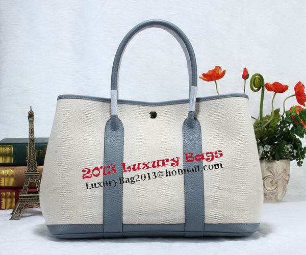 Hermes Garden Party 36cm Tote Bag Canvas SkyBlue