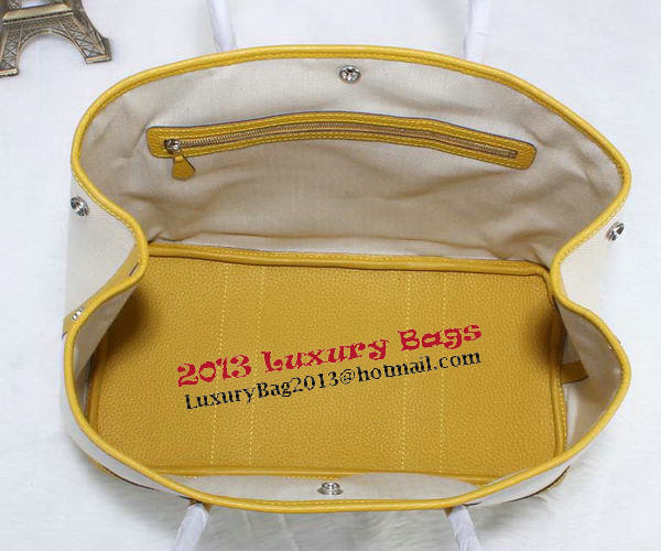 Hermes Garden Party 36cm Tote Bag Canvas Yellow