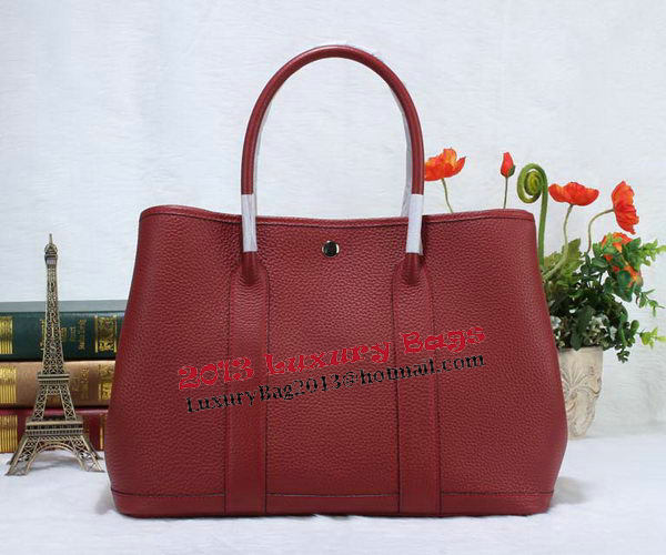 Hermes Garden Party 36cm Tote Bag Grainy Leather Burgundy