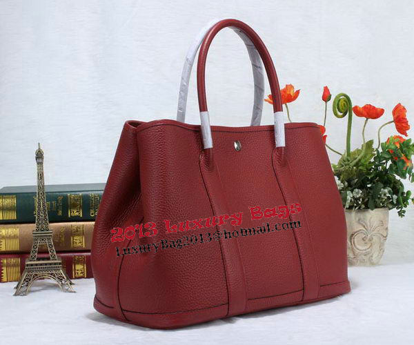 Hermes Garden Party 36cm Tote Bag Grainy Leather Burgundy