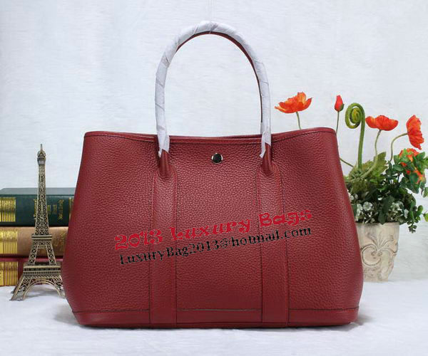 Hermes Garden Party 36cm Tote Bag Grainy Leather Burgundy