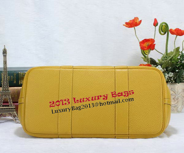 Hermes Garden Party 36cm Tote Bag Grainy Leather Yellow