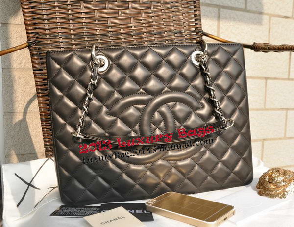 Chanel Classic Coco Bag Black GST Sheepskin Leather A50995 Silver