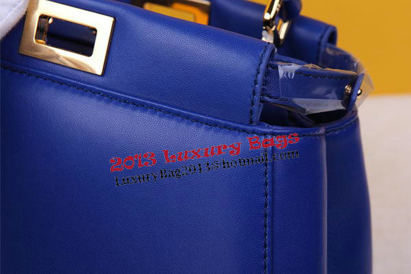 Fendi mini Peekaboo Bag Sheepskin Leather FD520885 Blue