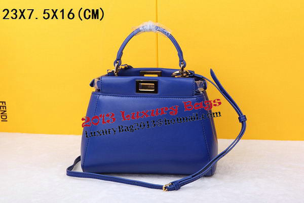 Fendi mini Peekaboo Bag Sheepskin Leather FD520885 Blue