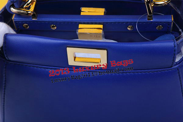 Fendi mini Peekaboo Bag Sheepskin Leather FD520885 Blue