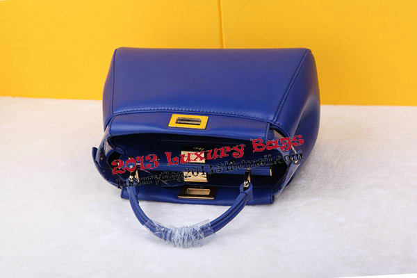 Fendi mini Peekaboo Bag Sheepskin Leather FD520885 Blue