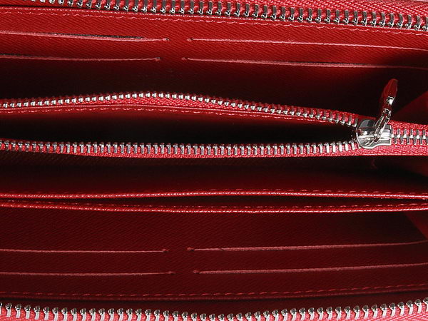 LOUIS VUITTON M6385N EPI LEATHER ZIPPY ORGANIZER RED