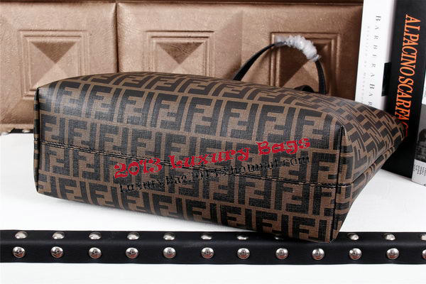 Fendi Practical Signature FF Fabric Roll Bag 8BH185 Black