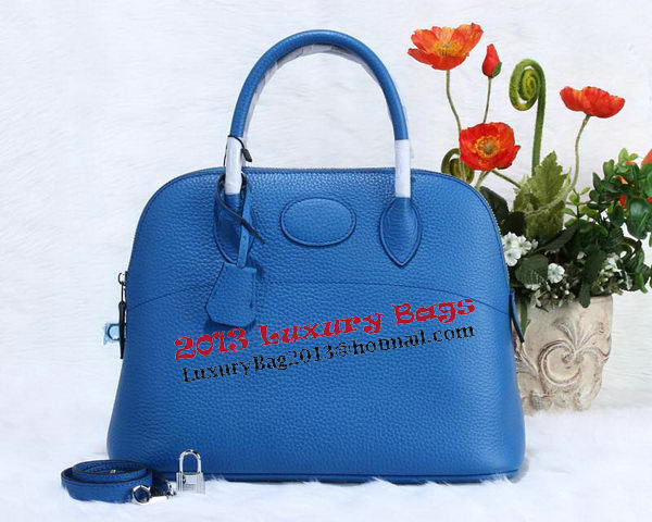 Hermes Bolide 31CM Calfskin Leather Tote Bag H509083 Blue