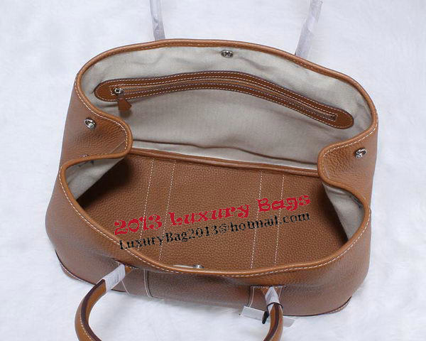 Hermes Garden Party 36cm Tote Bag Grainy Leather Brown