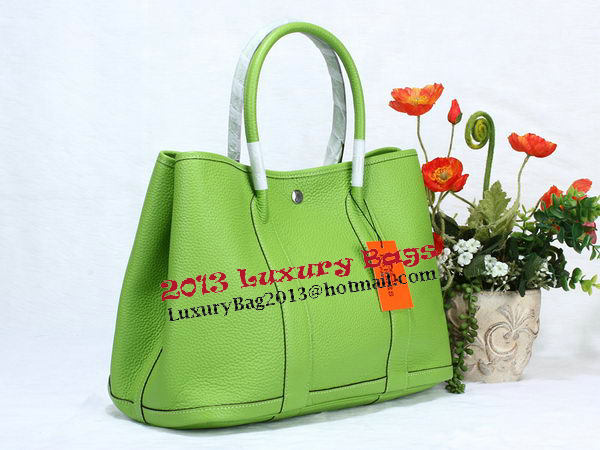 Hermes Garden Party 36cm Tote Bag Grainy Leather Green