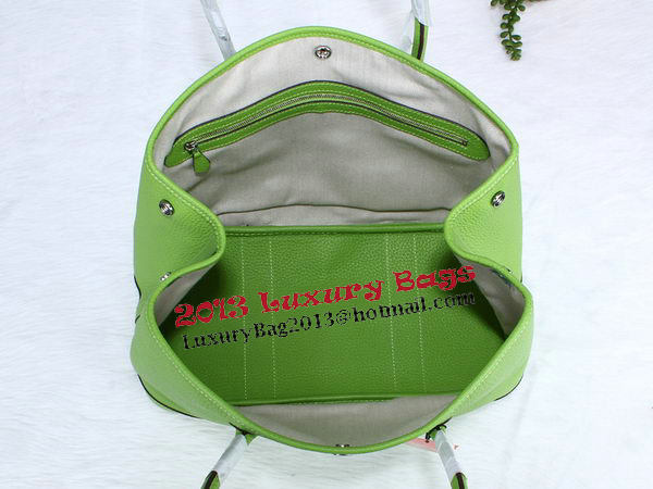 Hermes Garden Party 36cm Tote Bag Grainy Leather Green