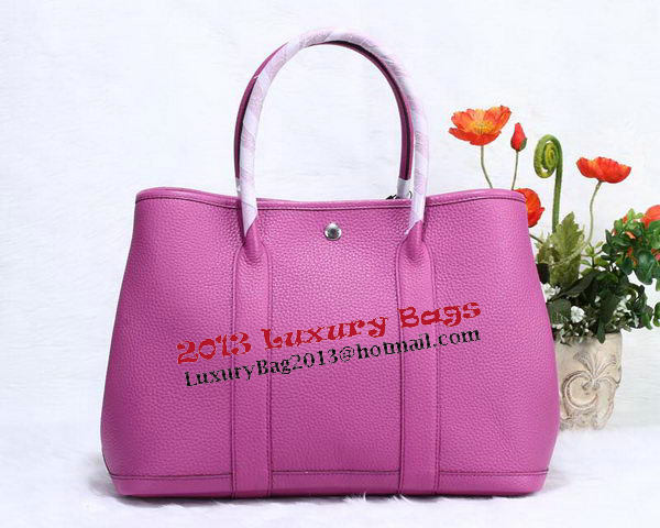 Hermes Garden Party 36cm Tote Bag Grainy Leather Lavender