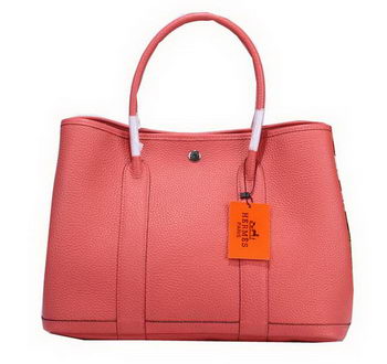 Hermes Garden Party 36cm Tote Bag Grainy Leather Pink