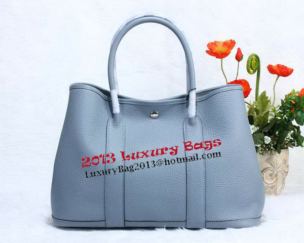 Hermes Garden Party 36cm Tote Bag Grainy Leather SKyBlue