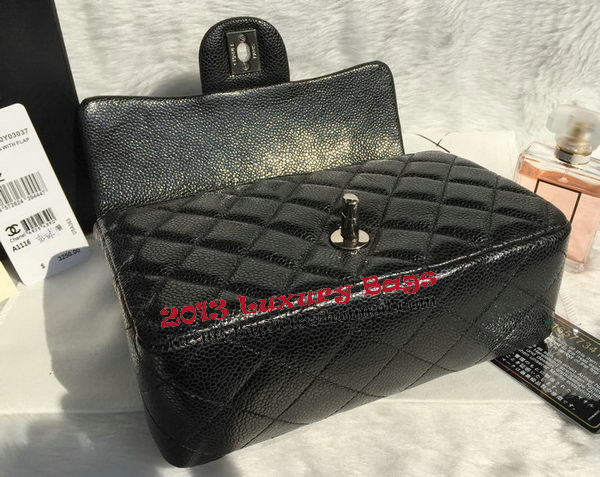 Chanel Classic Flap Bags black Original Cannage Patterns A1116 Silver