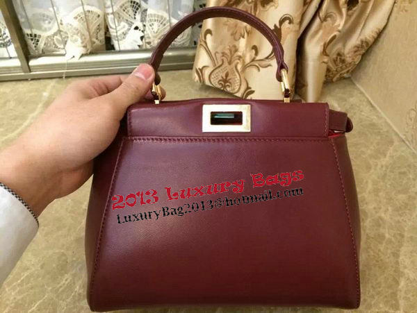 Fendi mini Peekaboo Bag Original Leather 55211 Burgundy