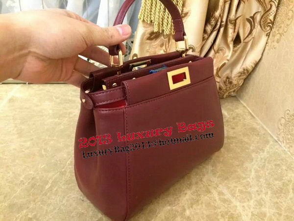 Fendi mini Peekaboo Bag Original Leather 55211 Burgundy