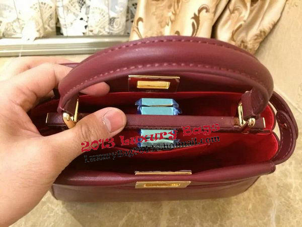 Fendi mini Peekaboo Bag Original Leather 55211 Burgundy