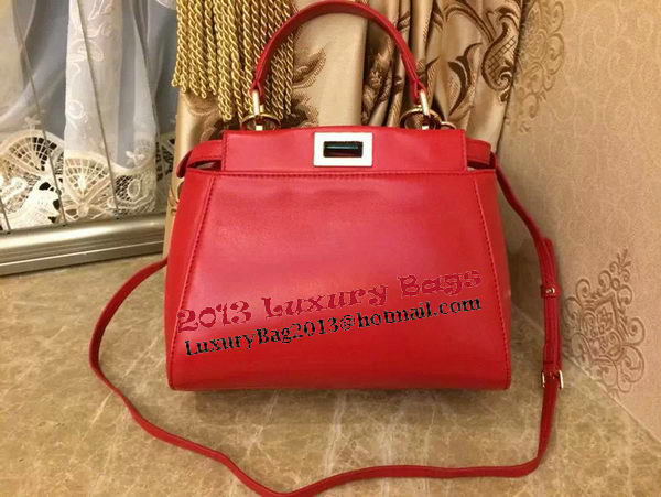 Fendi mini Peekaboo Bag Original Leather 55211 Red