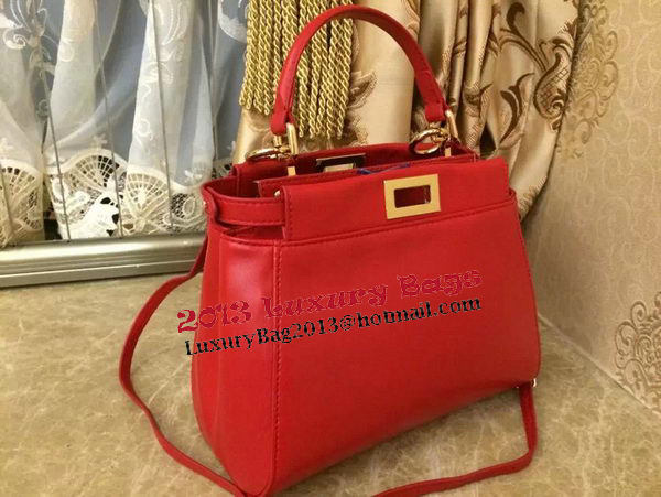 Fendi mini Peekaboo Bag Original Leather 55211 Red