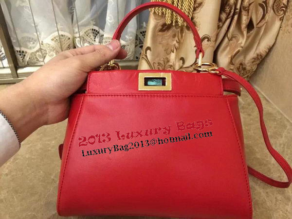 Fendi mini Peekaboo Bag Original Leather 55211 Red