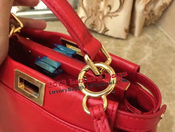 Fendi mini Peekaboo Bag Original Leather 55211 Red