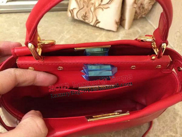 Fendi mini Peekaboo Bag Original Leather 55211 Red