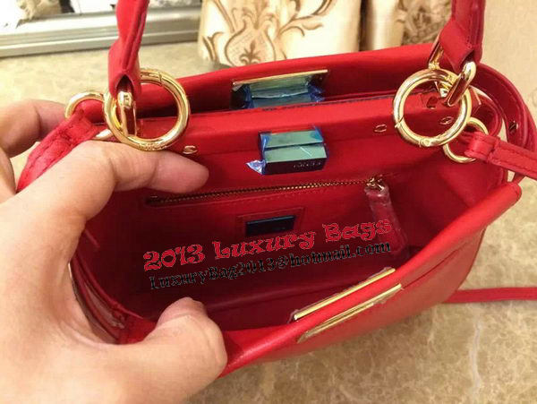 Fendi mini Peekaboo Bag Original Leather 55211 Red