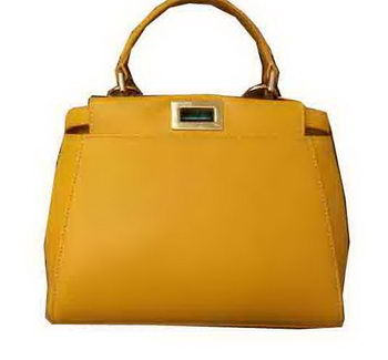 Fendi mini Peekaboo Bag Original Leather 55211 Yellow