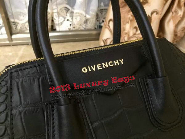 Givenchy Antigona Bag in Croco Leather Black