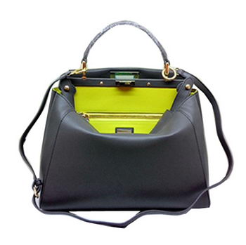 Fendi Peekaboo Bag Original Leather FD2311 Deep Grey