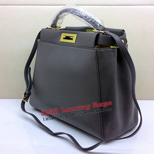 Fendi Peekaboo Bag Original Leather FD2311 Deep Grey