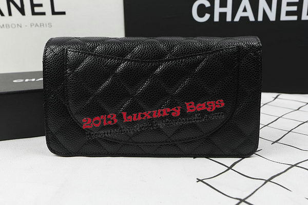 Chanel Bi-Fold Wallet Black Original Cannage Pattern A31509 Gold