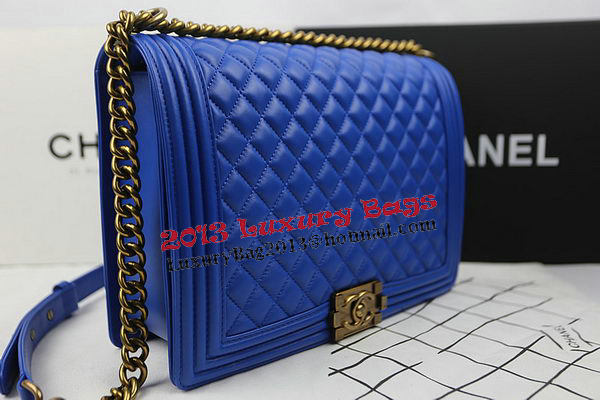 Chanel Boy Flap Shoulder Bag Original Sheepskin Leather A67087 Blue