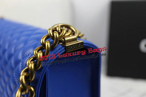 Chanel Boy Flap Shoulder Bag Original Sheepskin Leather A67087 Blue