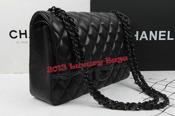 Chanel Classic Flap Bag Original Sheepskin Leather A1113 Black