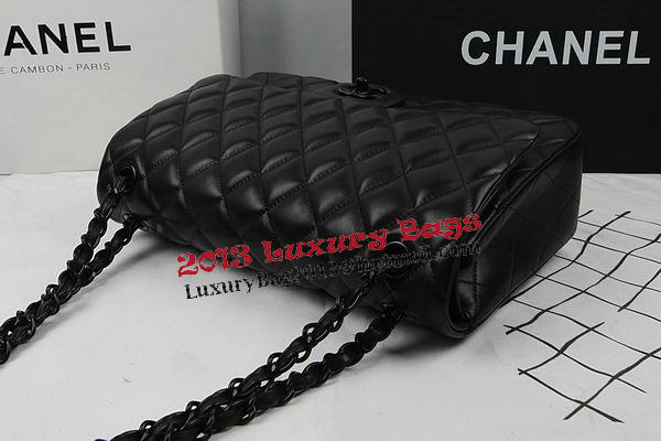 Chanel Classic Flap Bag Original Sheepskin Leather A1113 Black