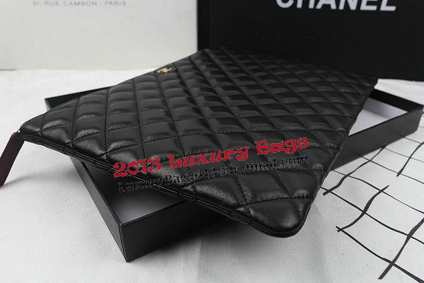 Chanel Clutch Bag Black Original Sheepskin A69254 A69253 A69252 Gold