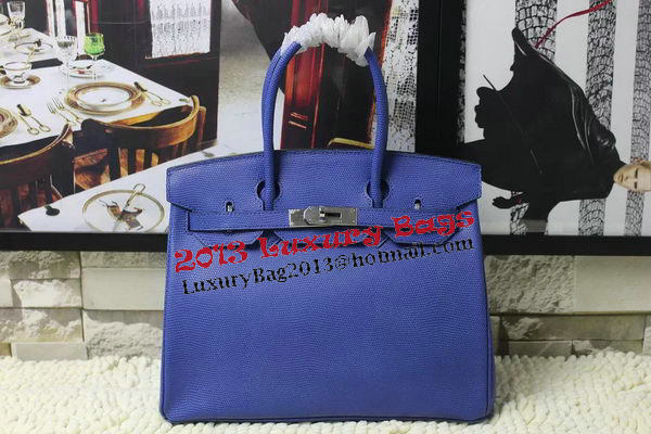 Hermes Birkin 35CM 30CM Tote Bag Lizard Leather H35H30 Blue