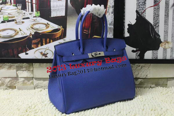 Hermes Birkin 35CM 30CM Tote Bag Lizard Leather H35H30 Blue