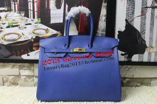 Hermes Birkin 35CM 30CM Tote Bag Lizard Leather H35H30 Blue