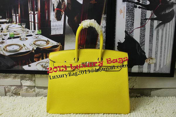 Hermes Birkin 35CM 30CM Tote Bag Lizard Leather H35H30 Yellow