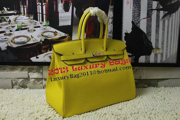 Hermes Birkin 35CM 30CM Tote Bag Lizard Leather H35H30 Yellow